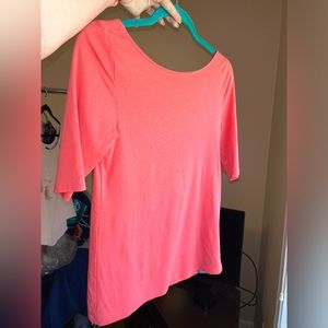 Old Navy bright coral scoop back top